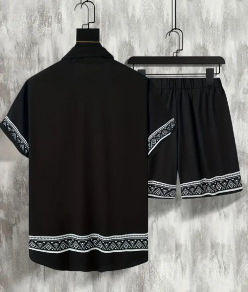 Men&#039;s 2pcs shirt and short shorts, non-stretch fabric for summer 