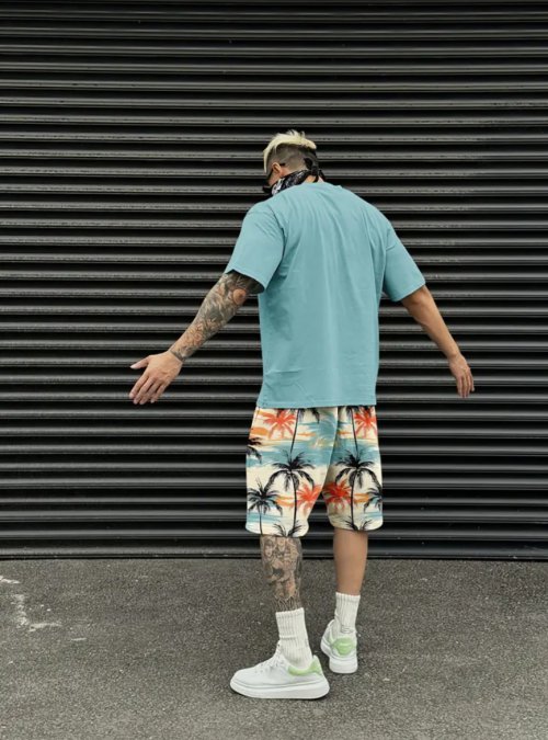 Men&#039;s 2pcs t-shirt and short shorts, stretch fabric for summer 