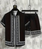 Men&#039;s 2pcs shirt and short shorts, non-stretch fabric for summer 