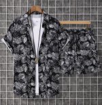Men&#039;s 2pcs shirt and short shorts, non-stretch fabric for summer 